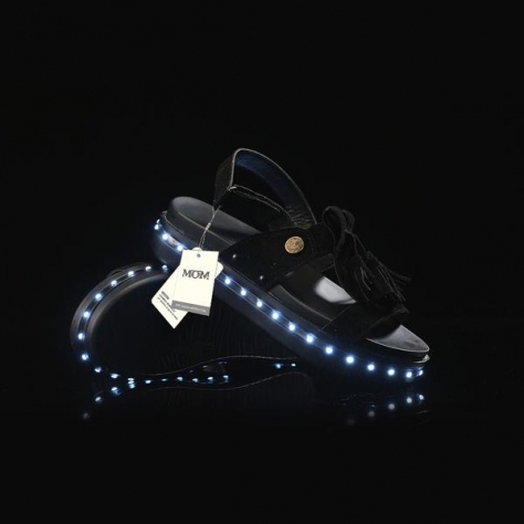 BlinkingShoes Womens New Arrival Sandals Black With LED Sneakers For Sale